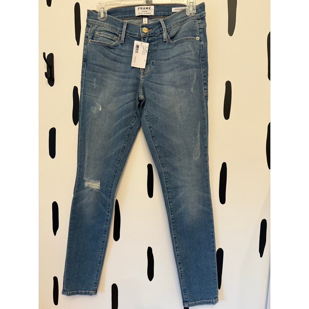 FRAME Le Skinny de‎ Jeanne Distressed Jeans Size 29 – Light Wash
